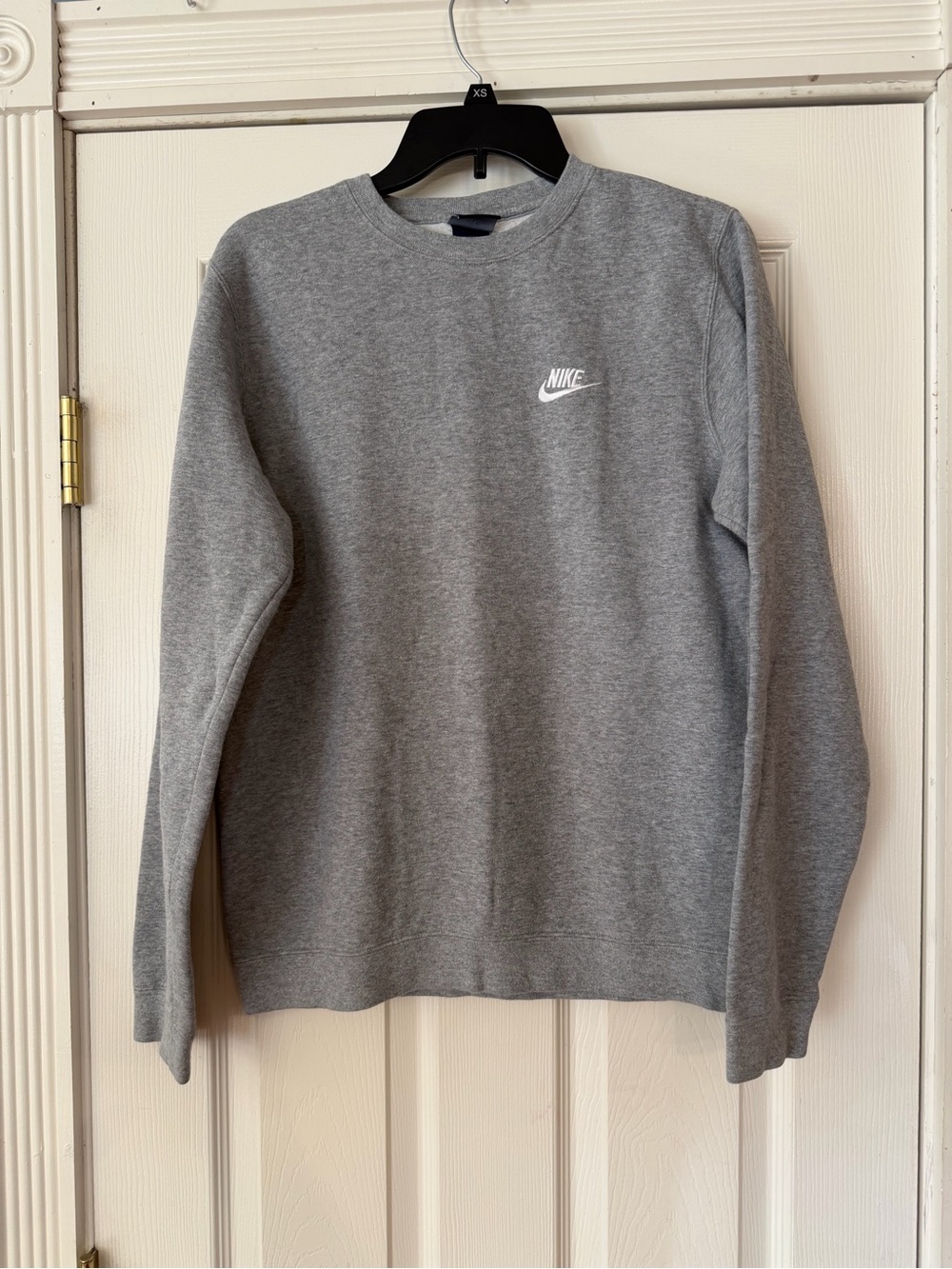Nike Gray Men's Crewneck Sweatshirt with White Logo